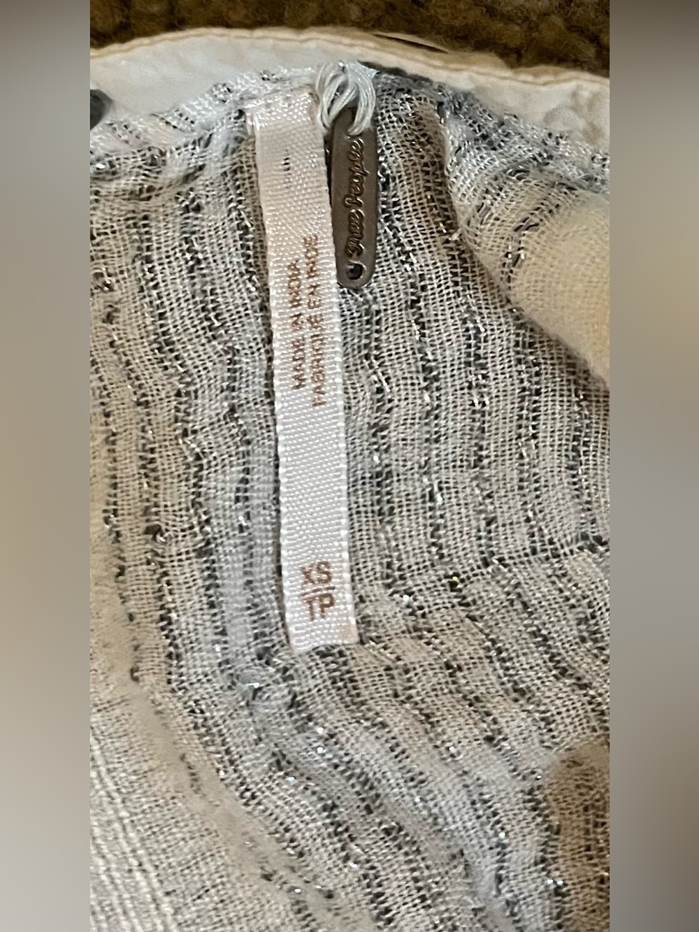 Free People Against All Odds Gauzy Boho Blouse size XS - Picture 12 of 13